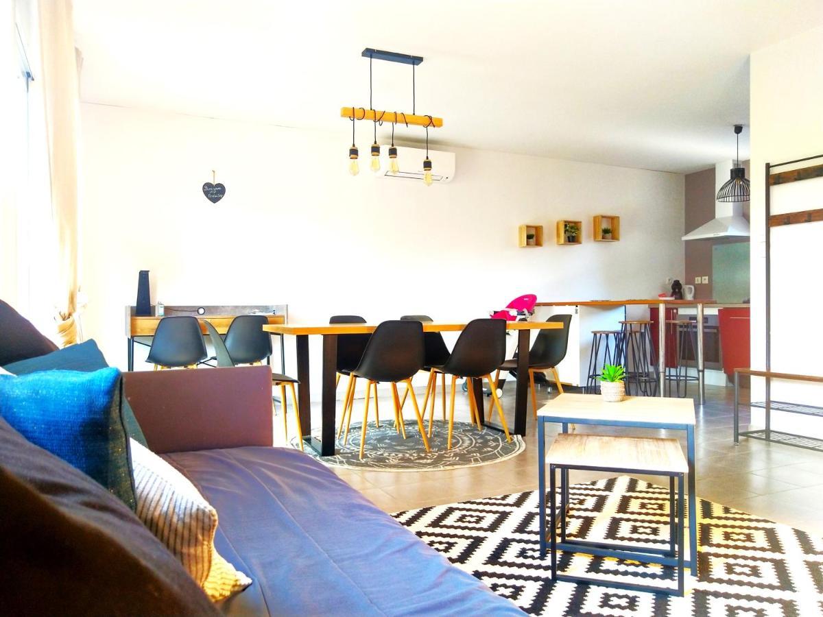 Le Clos Andree - Charmante Maison 8 Personnes - 5 Lits - Climatisation Reversible - Parking 3 Vehicules - Garage - Zone Nord Montauban - Terrasse Et Jardin 外观 照片